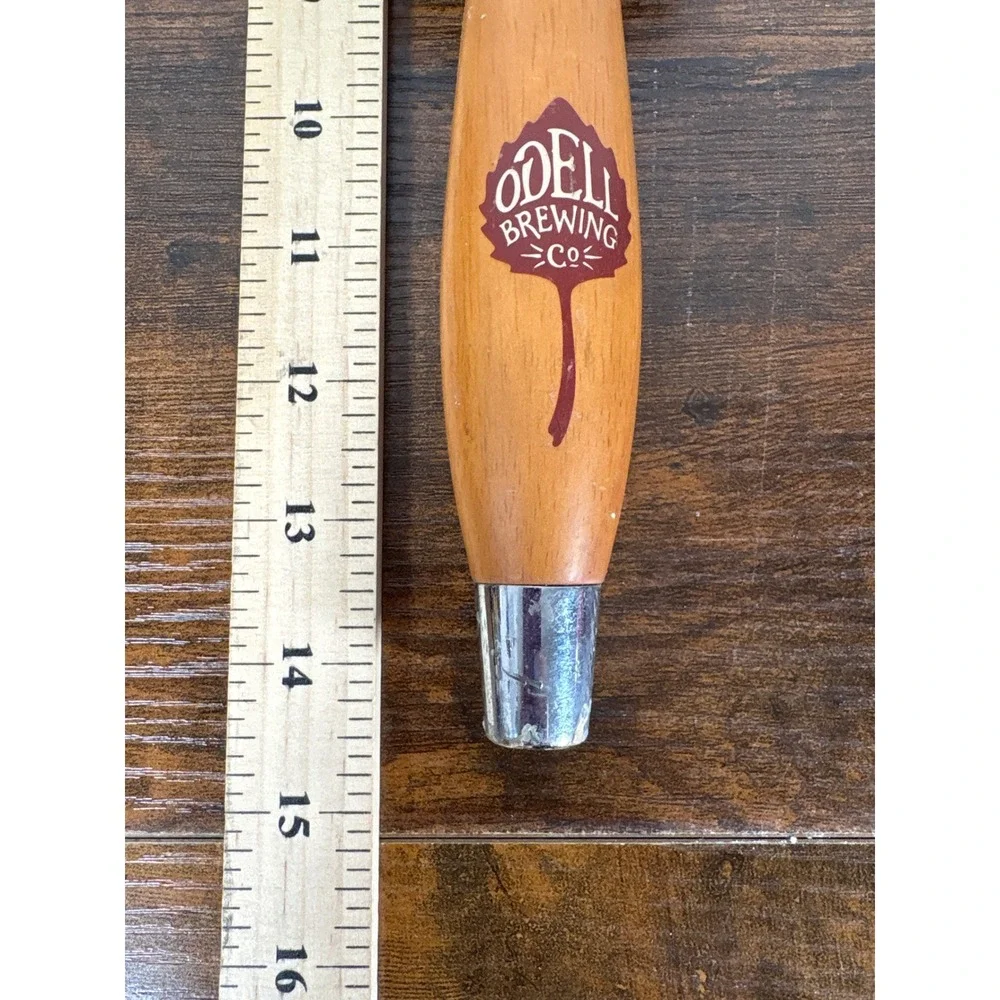 Odell Brewing Co 90 Shilling Ale Beer Tap Handle Wood Shield‎ Logo Fort Collins